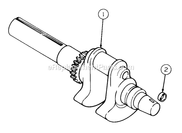 Crankshaft Diagram and Parts List for GT2523-54 13A-2A8K710 Cub Cadet Lawn Tractor